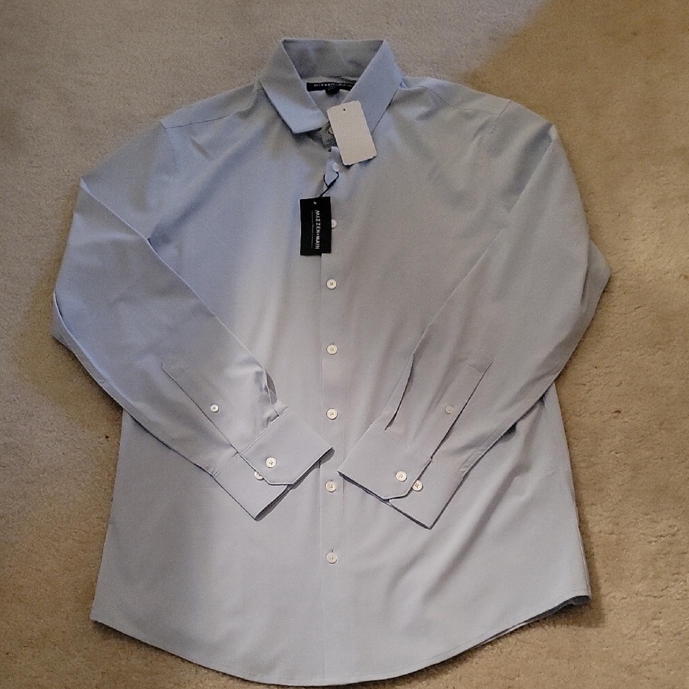 Mizzen+Main Light Blue  Shirt Large